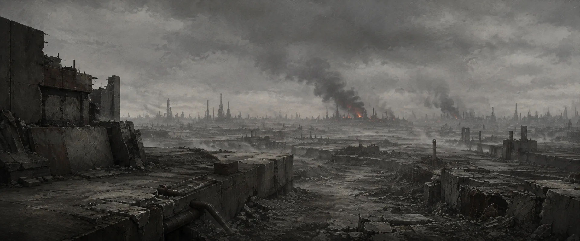 Original artwork for Dust Front RTS — ⛔ an illustration made for this site, not a screenshot of the game