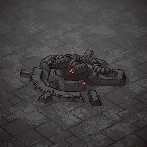 Flamethrower turret as it appears in the Dust Front RTS demo, from the game files of build 23882143