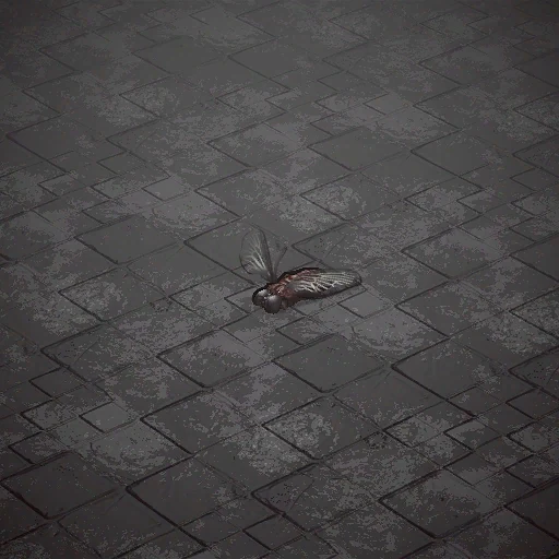 Mutant fly as it appears in the Dust Front RTS demo, from the game files of build 23882143