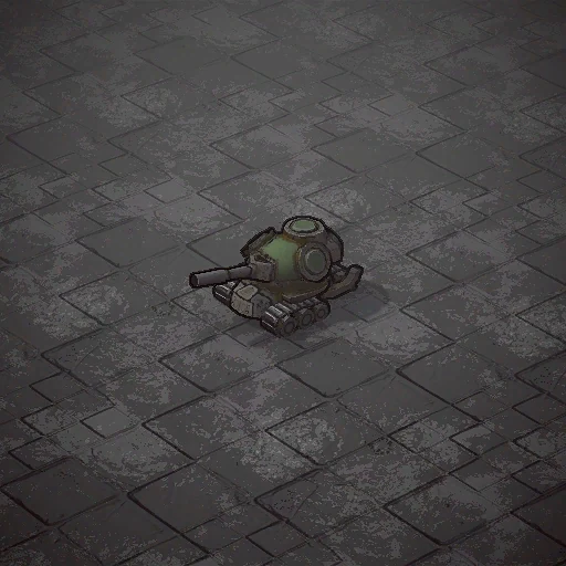 Old tank as it appears in the Dust Front RTS demo, from the game files of build 23882143