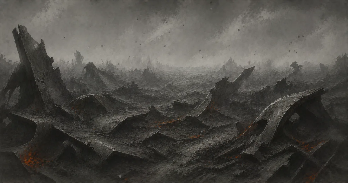 Original artwork for Corpses, wrecks and salvage: what each faction leaves behind — ⛔ an illustration made for this site, not a screenshot of the game